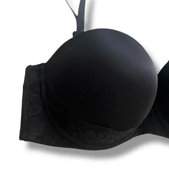 Torrid Bra Women's Plus Sz 40DD Black Curve Push-Up Strapless/Straps Underwire - Picture 3 of 14